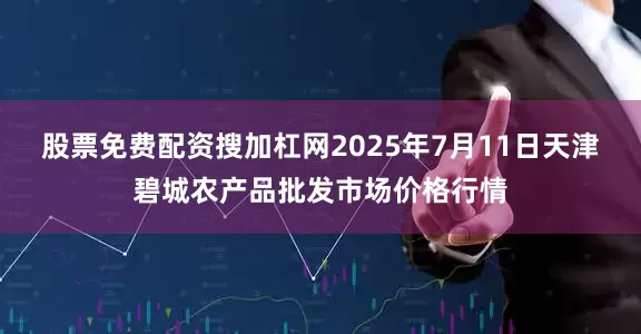 股票免费配资搜加杠网2025年7月11日天津碧城农产品批发市场价格行情